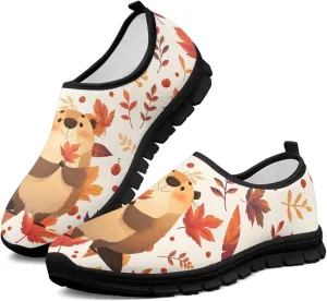 Flowers Casual House Shoes Breathable Mesh Sneakers for Women Comfort Soft Anti-Slip Shock Absorption EVA Sole Hiking Shoes for Outdoor Size 5.5-11.5 Black Sole