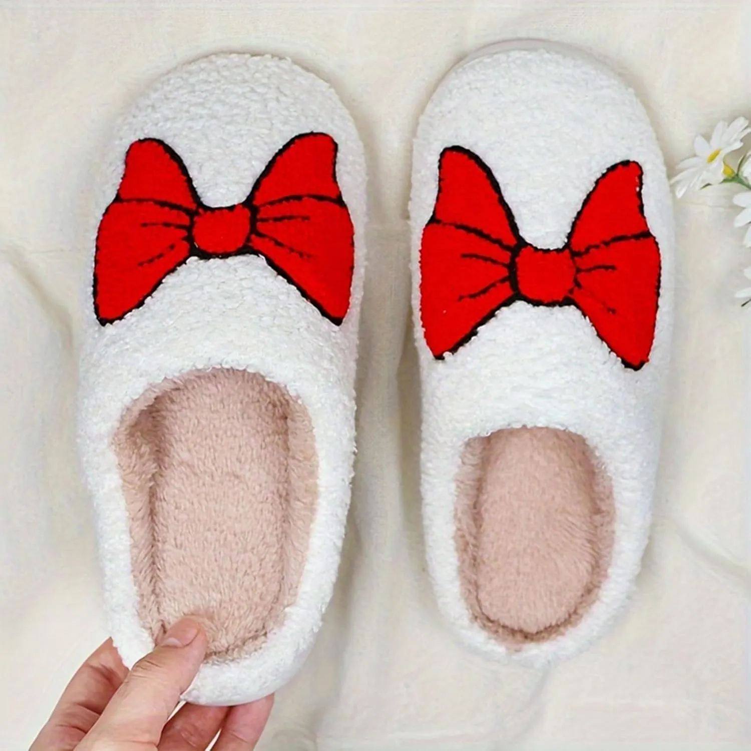 Fluffy Slippers For Womens Mens Warm Cozy Plush Fuzzy Memory Foam Slippers Slip-on House Slippers Indoor Outdoor
