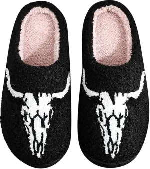 Fluffy Slippers For Womens Mens Warm Cozy Plush Fuzzy Memory Foam Slippers Slip-on House Slippers Indoor Outdoor