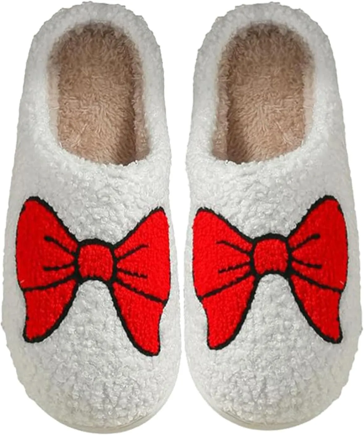 Fluffy Slippers For Womens Mens Warm Cozy Plush Fuzzy Memory Foam Slippers Slip-on House Slippers Indoor Outdoor