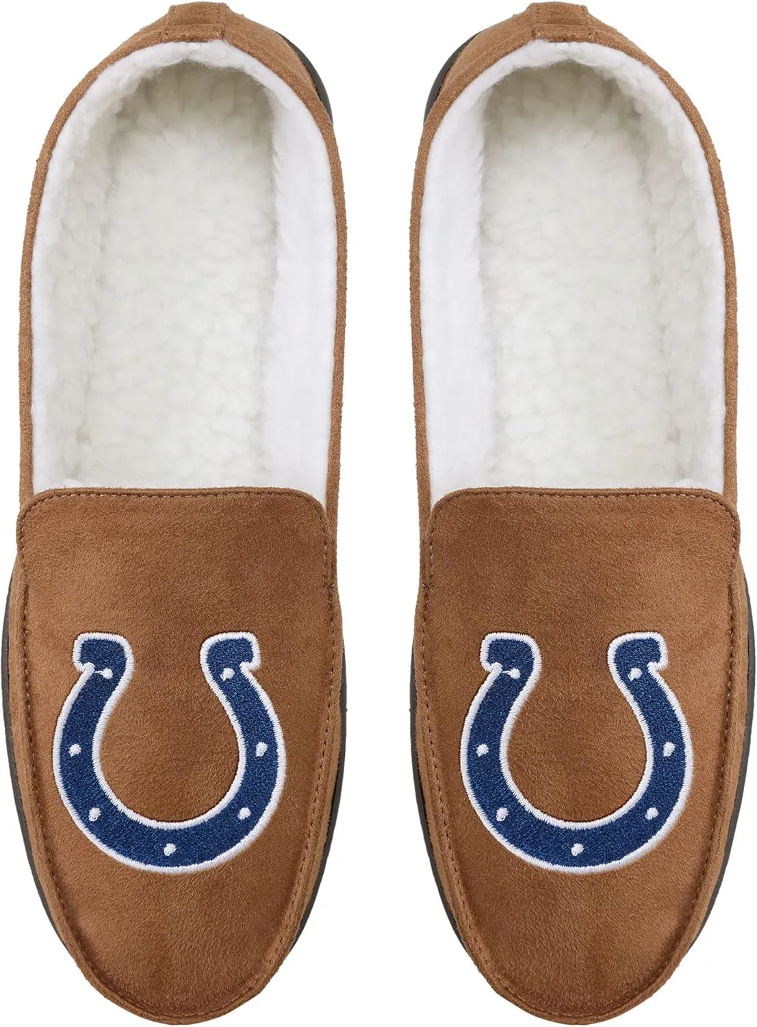 FOCO Men's NFL Football Team Logo Moccasin Slippers