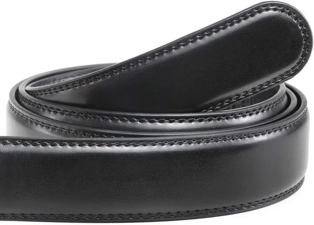 Founders & C Mens Leather Ratchet Belt Strap Only 1 3/8" Without Buckle,Replacement Strap Suitable for 40MM Slide Buckle