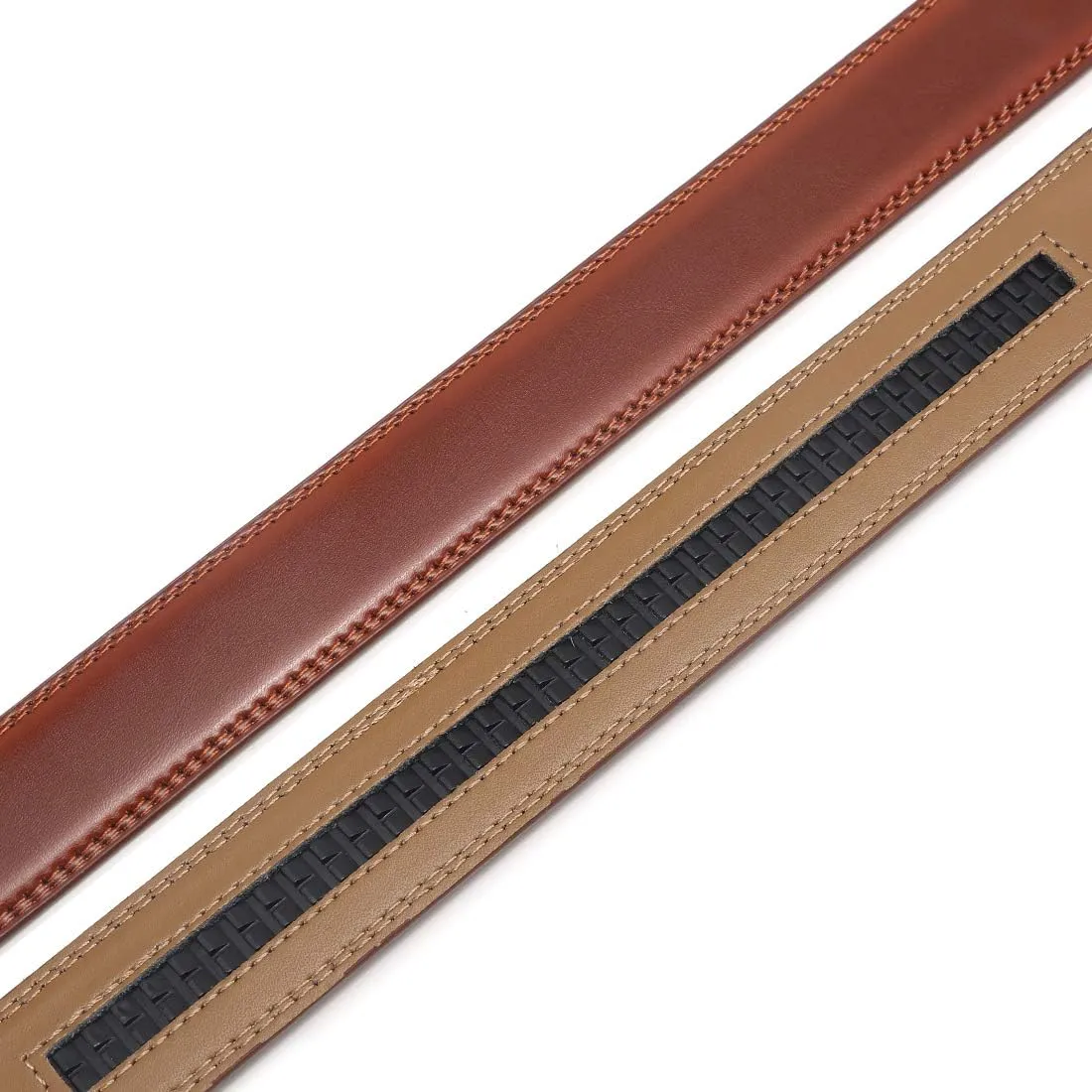 Founders & C Mens Leather Ratchet Belt Strap Only 1 3/8" Without Buckle,Replacement Strap Suitable for 40MM Slide Buckle