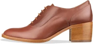 FOWT Women Almond Toe Lace Up Oxfords Stacked Slip On Block Mid Heel Classic Daily Office Party Shoes Size 4-16 US