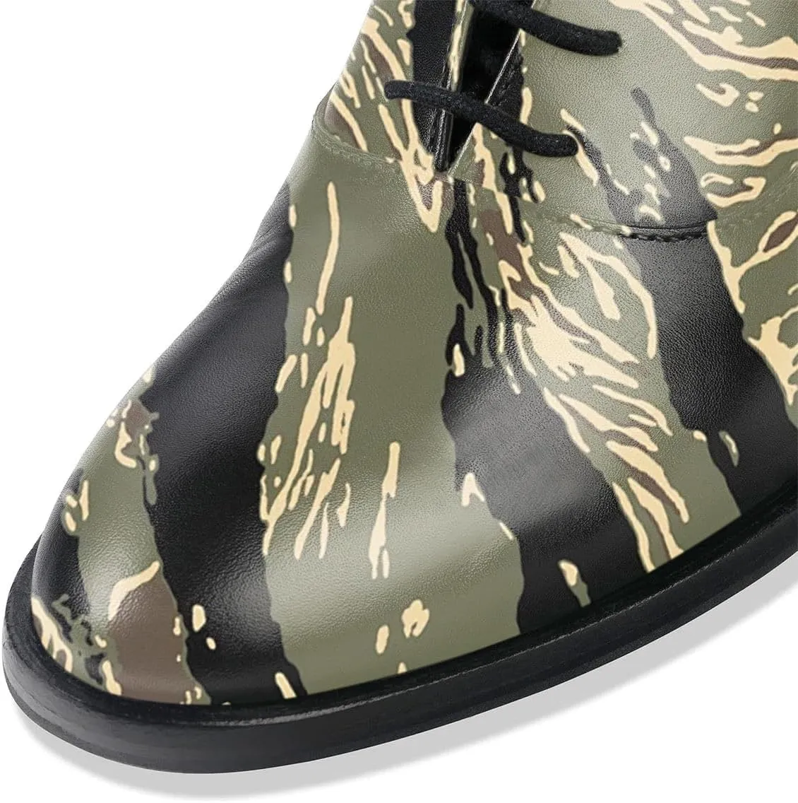 FOWT Women Almond Toe Lace Up Oxfords Stacked Slip On Block Mid Heel Classic Daily Office Party Shoes Size 4-16 US