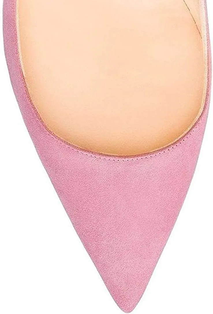 FOWT Women Closed Pointed Toe High Stiletto Pumps Slip-on Fancy Elegant Matte Leather Heels Sexy Versatile Slim Ballroom Wedding Party Dress Shoes Size 4-15 US