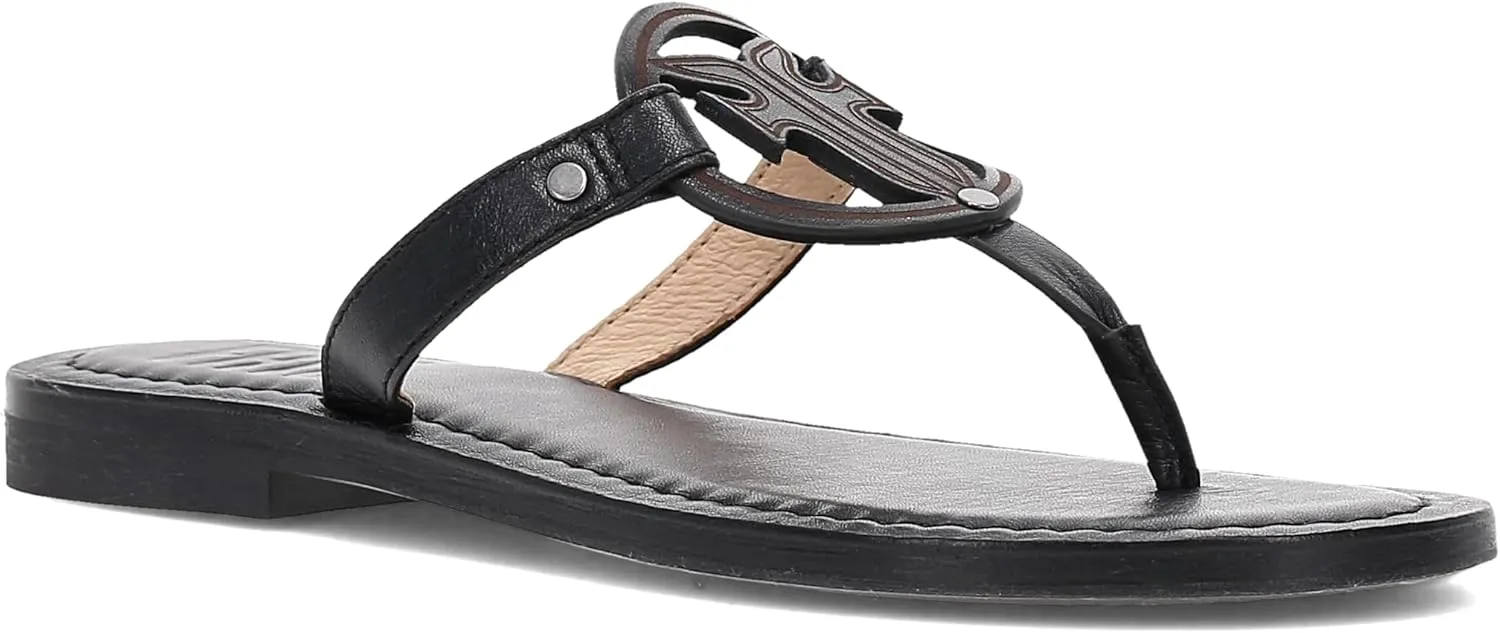 Frye Taylor Logo Sandal - Women's Premium Leather Sandal, Comfortable Slip-On Design, Casual Chic Footwear for Everyday Wear