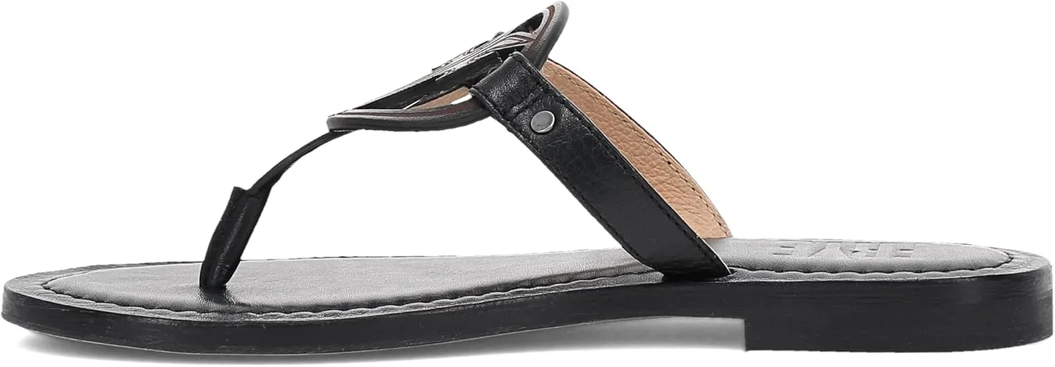 Frye Taylor Logo Sandal - Women's Premium Leather Sandal, Comfortable Slip-On Design, Casual Chic Footwear for Everyday Wear