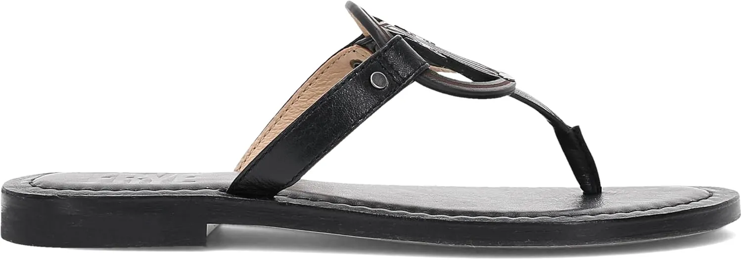 Frye Taylor Logo Sandal - Women's Premium Leather Sandal, Comfortable Slip-On Design, Casual Chic Footwear for Everyday Wear