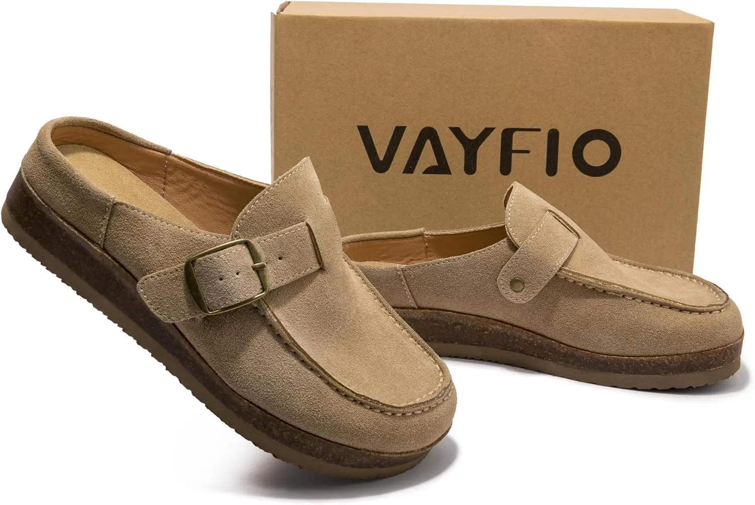 Genuine Leather Women's Clogs - Slip-Resistant Sole, Memory Foam Insole, Versatile & Comfortable, Perfect for Any Occasion.