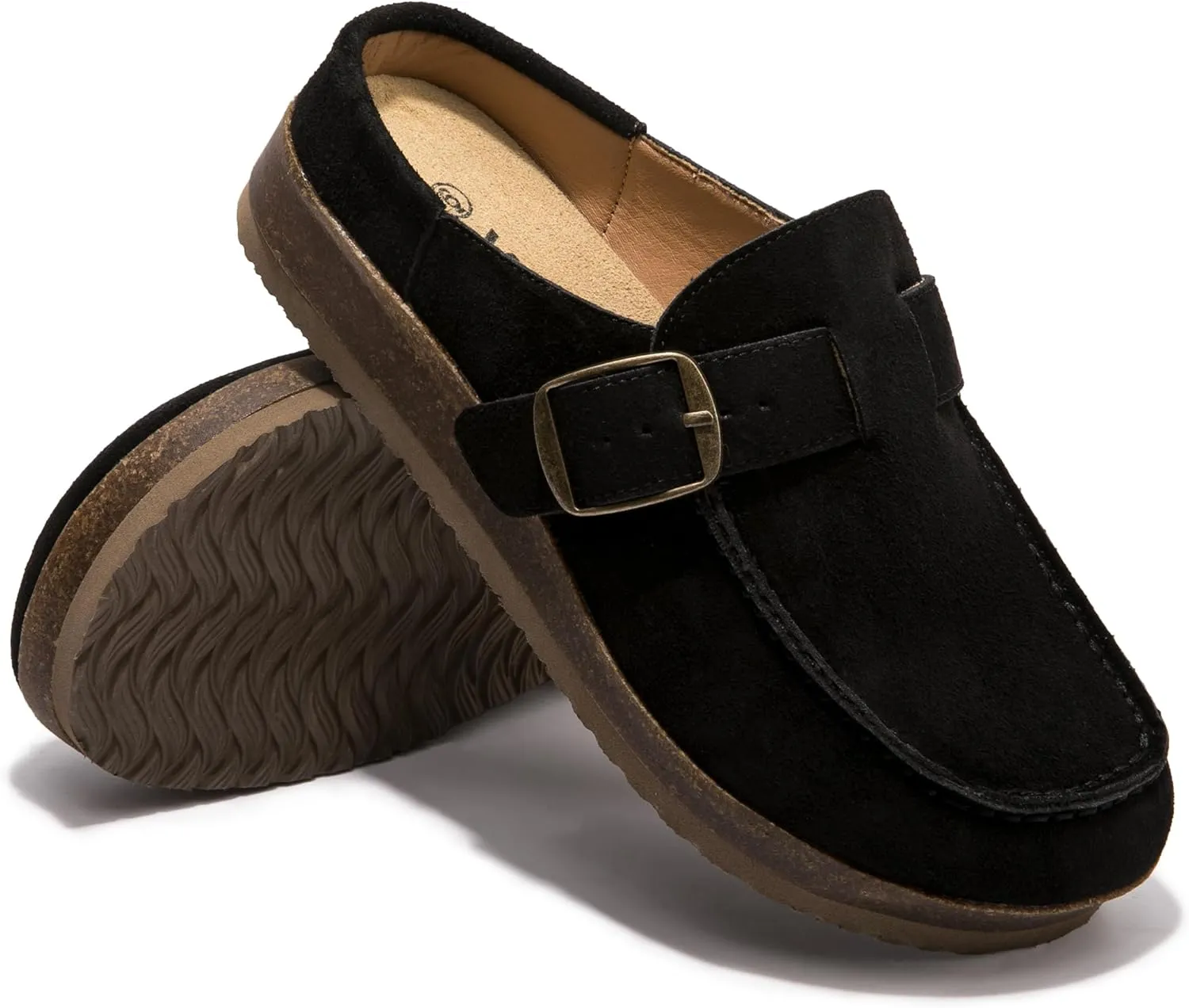 Genuine Leather Women's Clogs - Slip-Resistant Sole, Memory Foam Insole, Versatile & Comfortable, Perfect for Any Occasion.