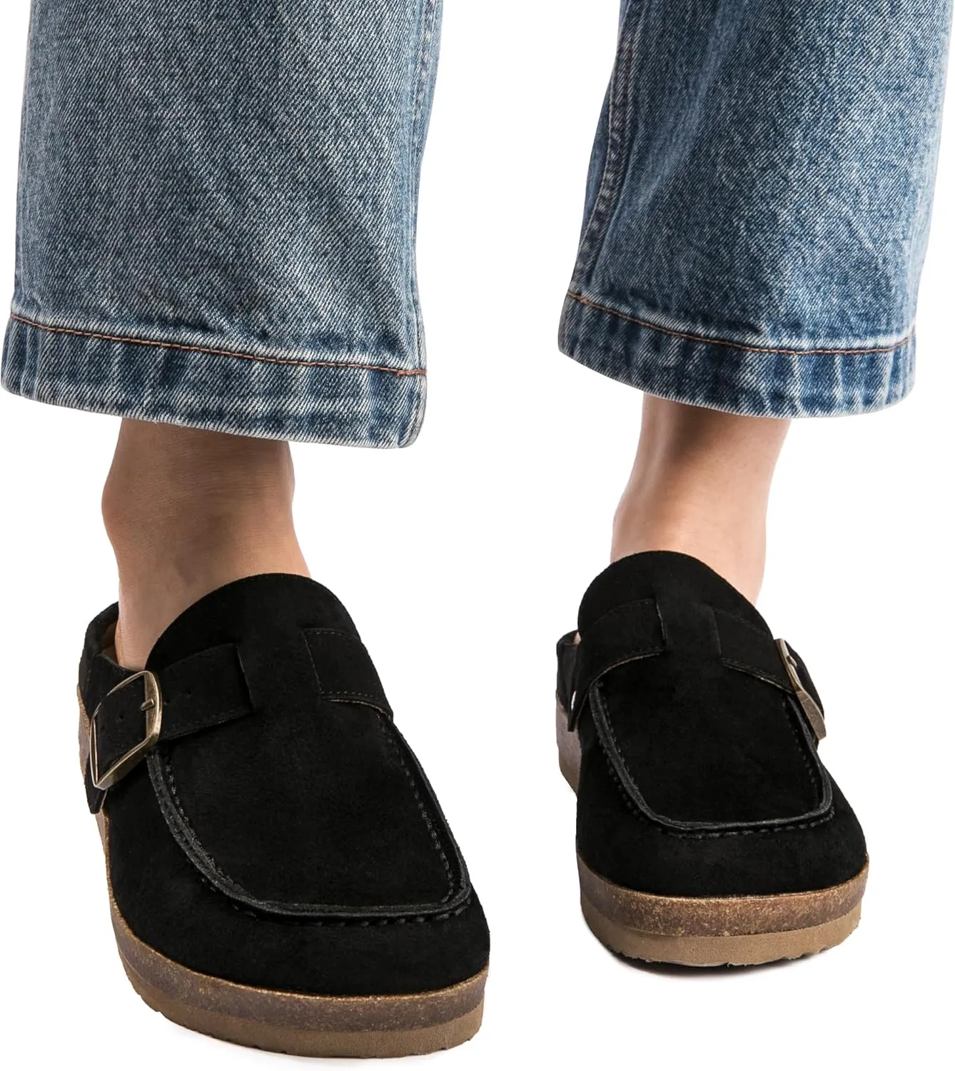 Genuine Leather Women's Clogs - Slip-Resistant Sole, Memory Foam Insole, Versatile & Comfortable, Perfect for Any Occasion.