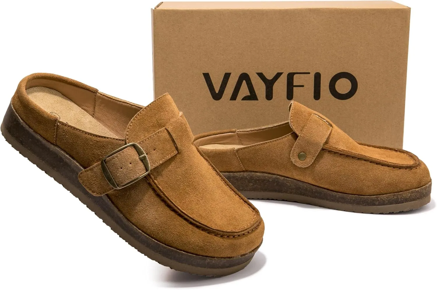 Genuine Leather Women's Clogs - Slip-Resistant Sole, Memory Foam Insole, Versatile & Comfortable, Perfect for Any Occasion.