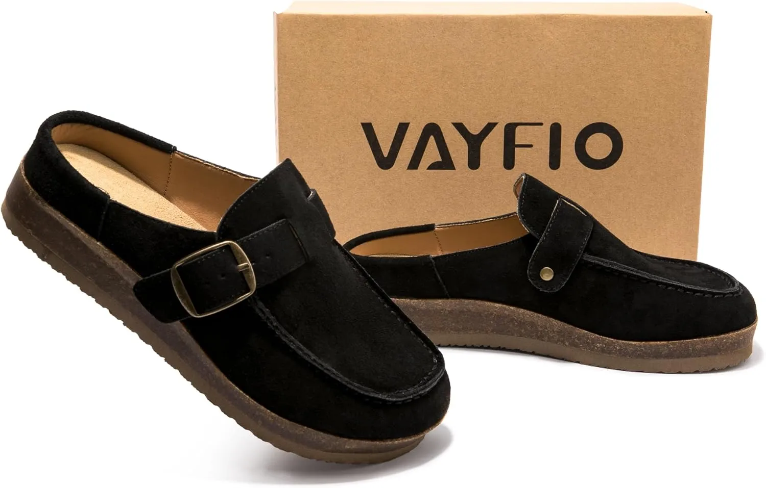 Genuine Leather Women's Clogs - Slip-Resistant Sole, Memory Foam Insole, Versatile & Comfortable, Perfect for Any Occasion.