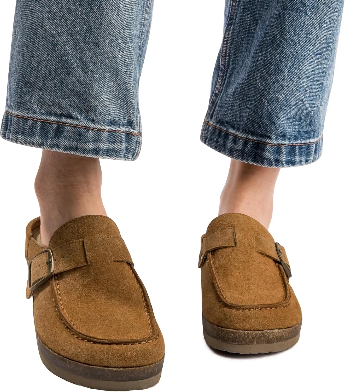 Genuine Leather Women's Clogs - Slip-Resistant Sole, Memory Foam Insole, Versatile & Comfortable, Perfect for Any Occasion.