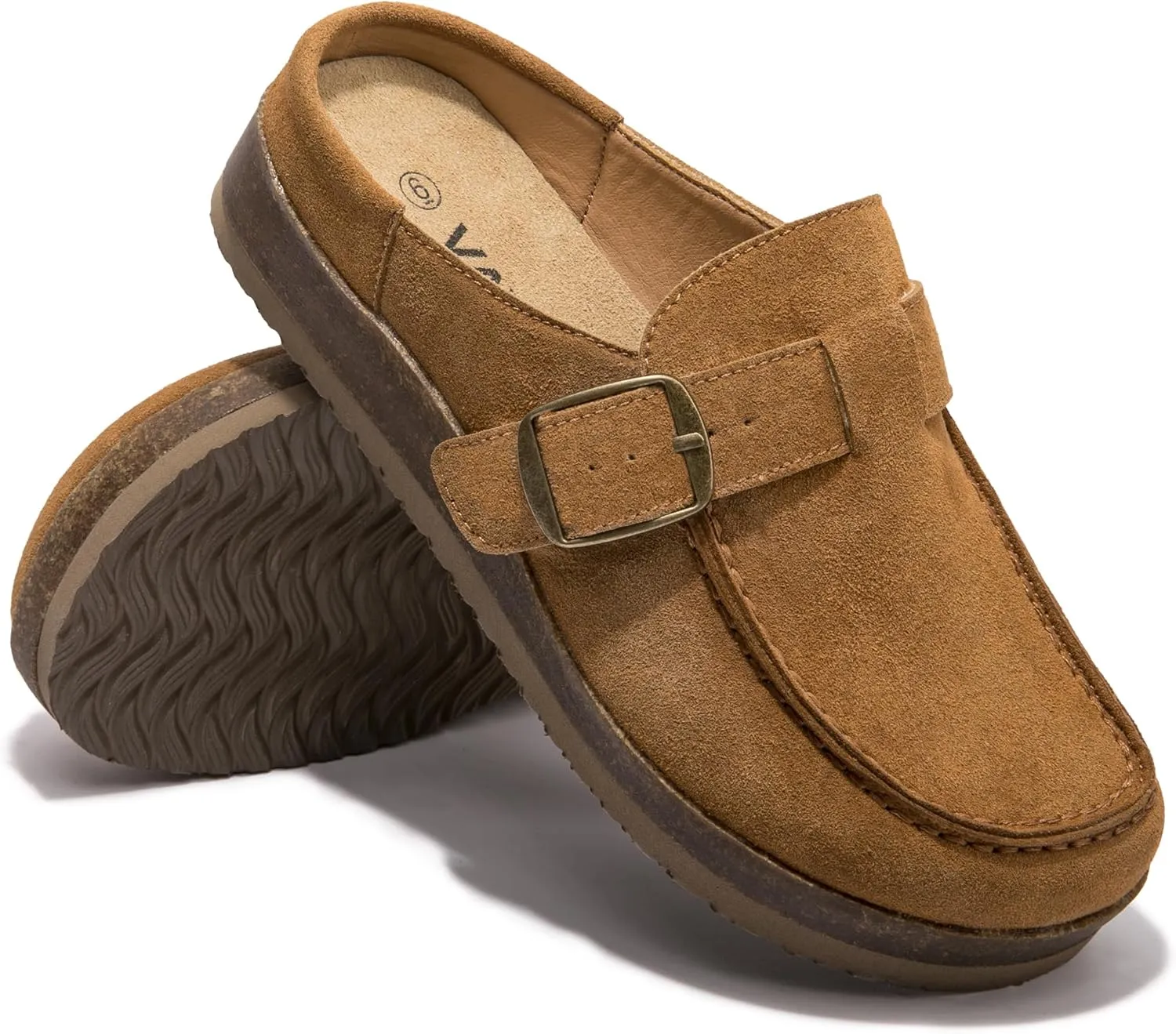 Genuine Leather Women's Clogs - Slip-Resistant Sole, Memory Foam Insole, Versatile & Comfortable, Perfect for Any Occasion.