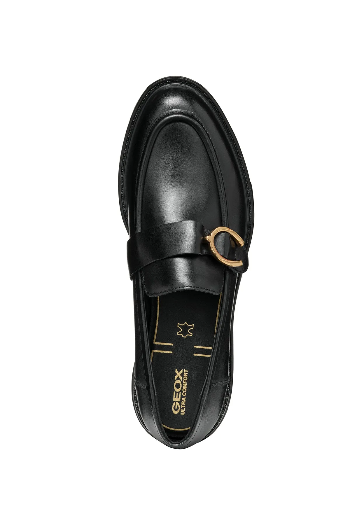 Geox Kadın Siyah Walk Pleasure Deri Maskülen Loafer