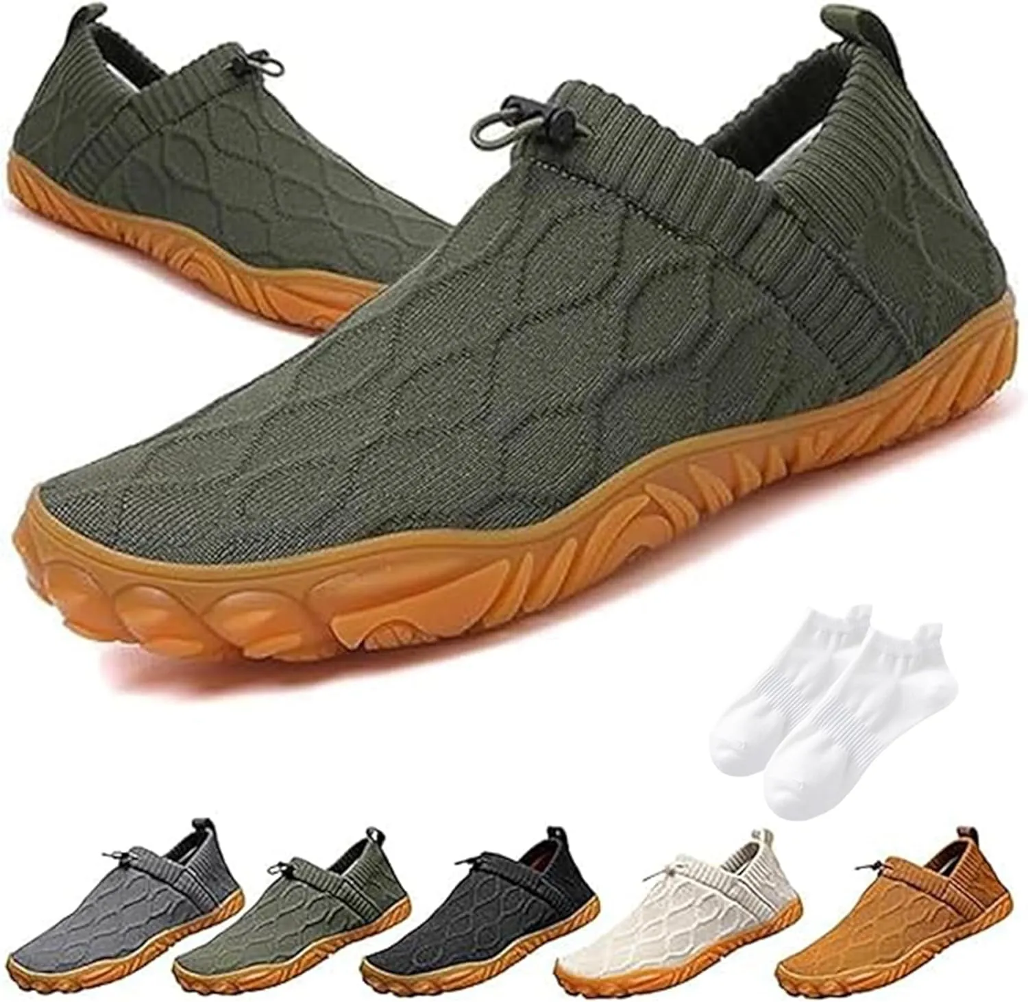Giltpeak Vallova'S Bearprodo Supercomfort Sweatwick Slip-On Shoes, Men's Knitted Hiking Barefoot Arch Support Sneakers, Unisex Knitted Hiking Slip-On Shoes