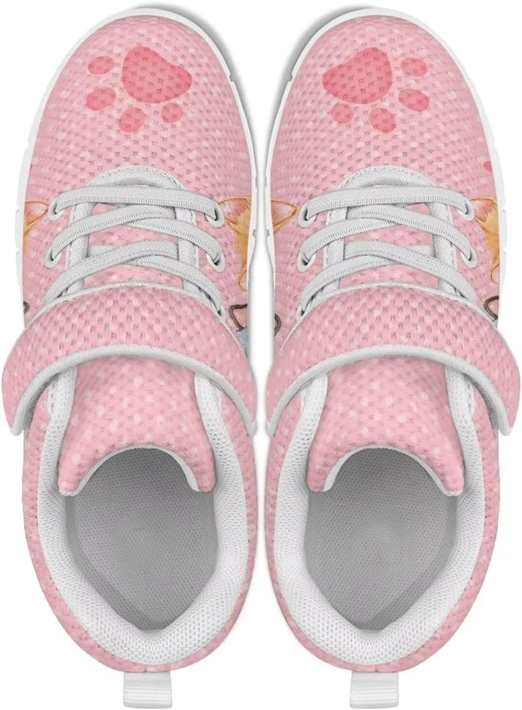 Girls' Athletic Tennis Shoes Cute Slip On Kids Sneakers Running Shoes