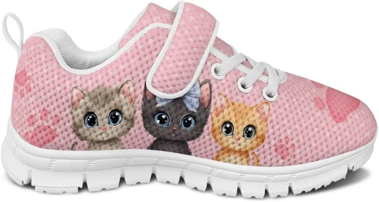 Girls' Athletic Tennis Shoes Cute Slip On Kids Sneakers Running Shoes