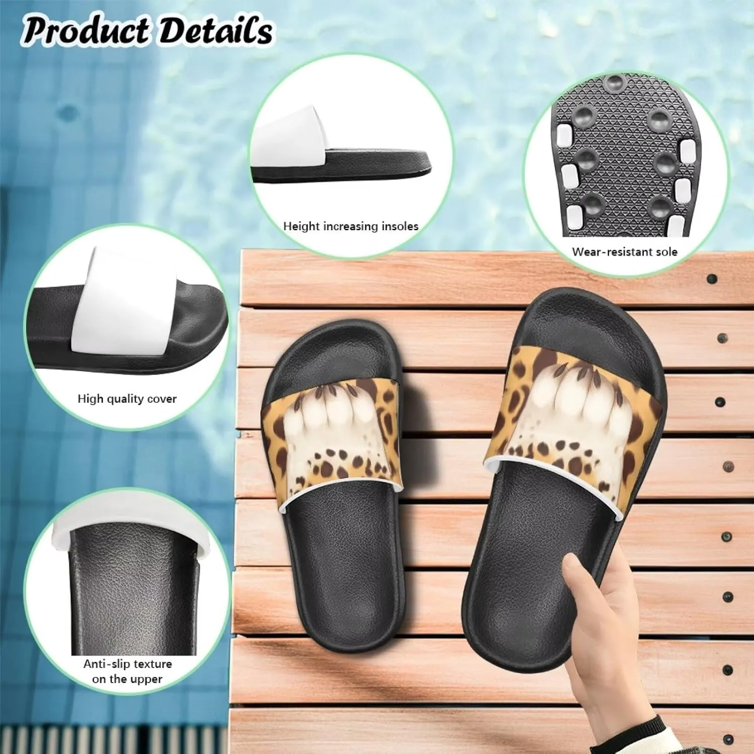 Girls Boys Slide Sandals Kids Summer Comfortable Slippers Slip On for Outdoor Beach Pool Shower Fit Little Big Kids