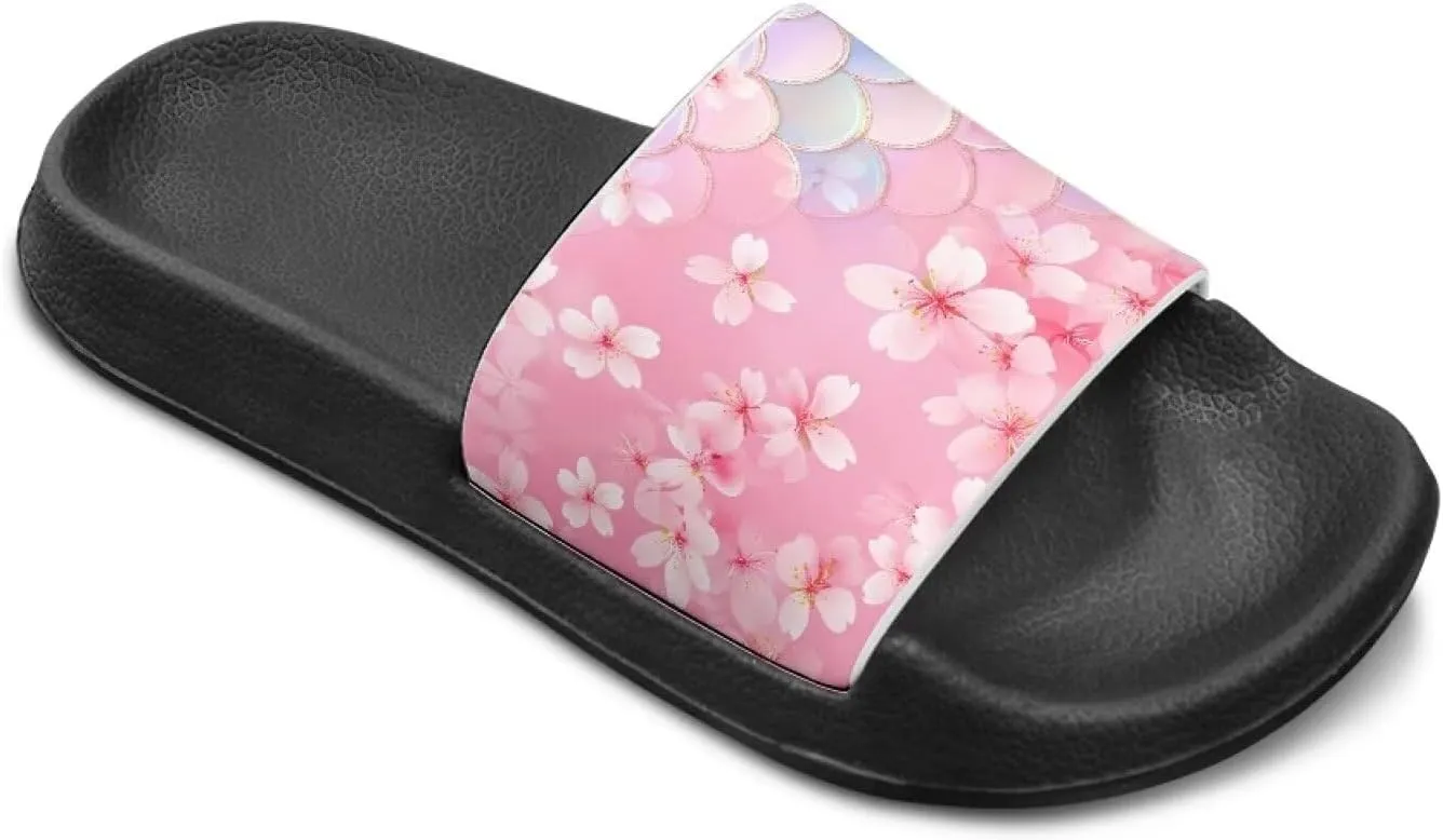 Girls Boys Slide Sandals Kids Summer Comfortable Slippers Slip On for Outdoor Beach Pool Shower Fit Little Big Kids
