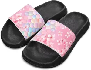 Girls Boys Slide Sandals Kids Summer Comfortable Slippers Slip On for Outdoor Beach Pool Shower Fit Little Big Kids