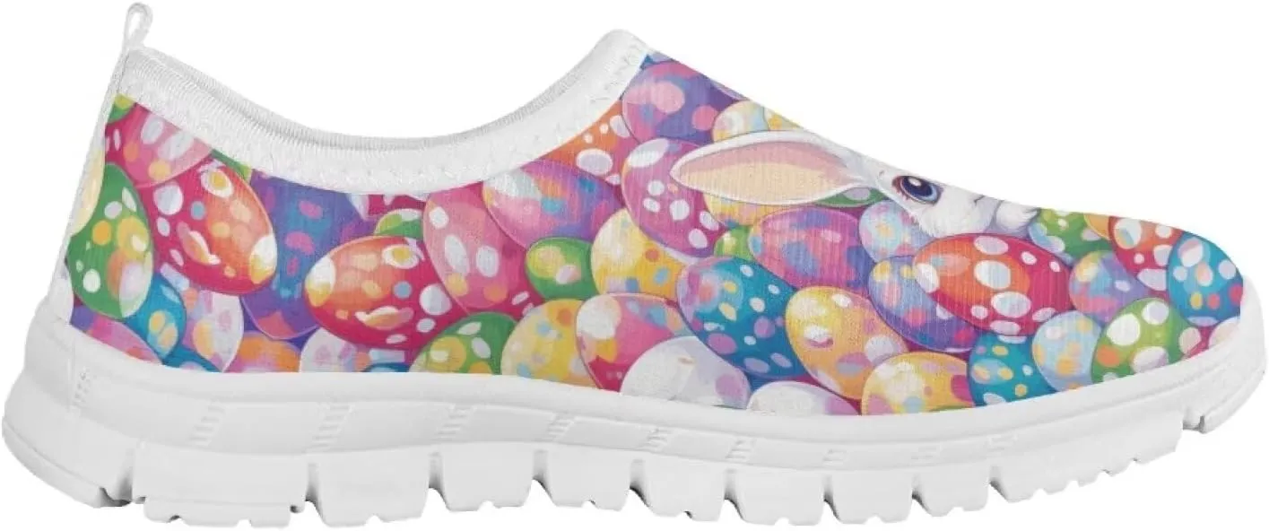 Girls Easter Gift Shoes Non Slip Tennis Slip On Shoes for Holiday Travel