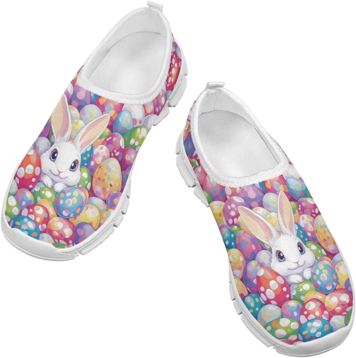 Girls Easter Gift Shoes Non Slip Tennis Slip On Shoes for Holiday Travel