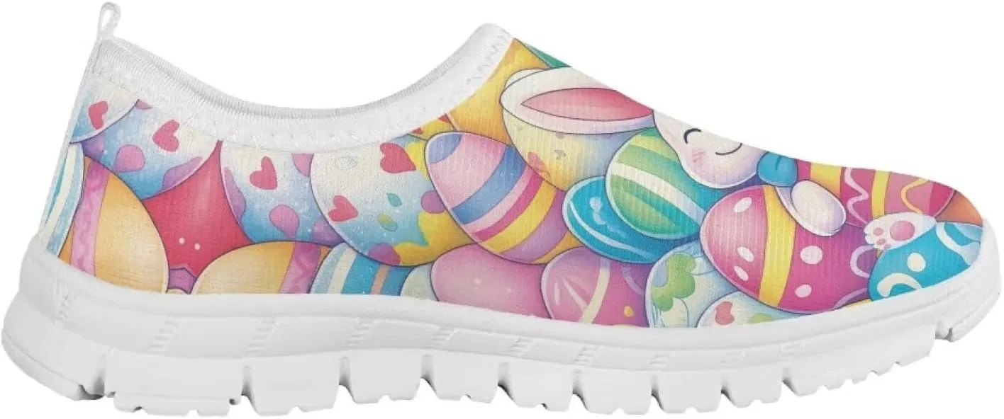 Girls Easter Gift Shoes Non Slip Tennis Slip On Shoes for Holiday Travel