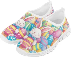 Girls Easter Gift Shoes Non Slip Tennis Slip On Shoes for Holiday Travel