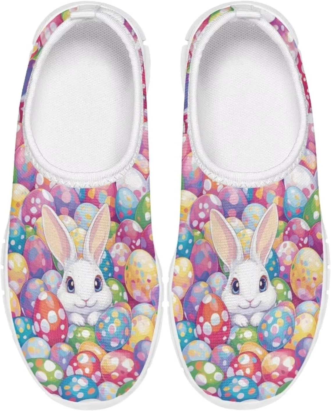 Girls Easter Gift Shoes Non Slip Tennis Slip On Shoes for Holiday Travel