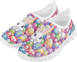 Girls Easter Gift Shoes Non Slip Tennis Slip On Shoes for Holiday Travel