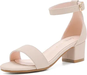 Girls High Heels Sandal for Girls Open Toe Ankle Buckle Strap Dress Shoes for Little Big Kids in Wedding Party Block Chunky Pump Sandals