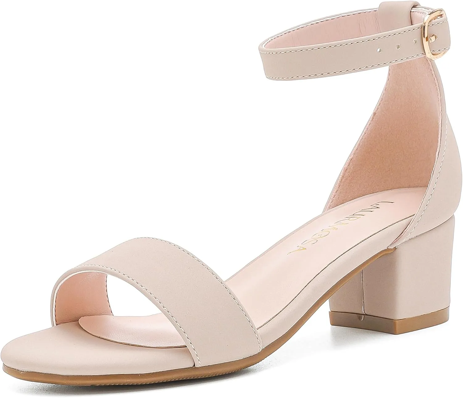 Girls High Heels Sandal for Girls Open Toe Ankle Buckle Strap Dress Shoes for Little Big Kids in Wedding Party Block Chunky Pump Sandals