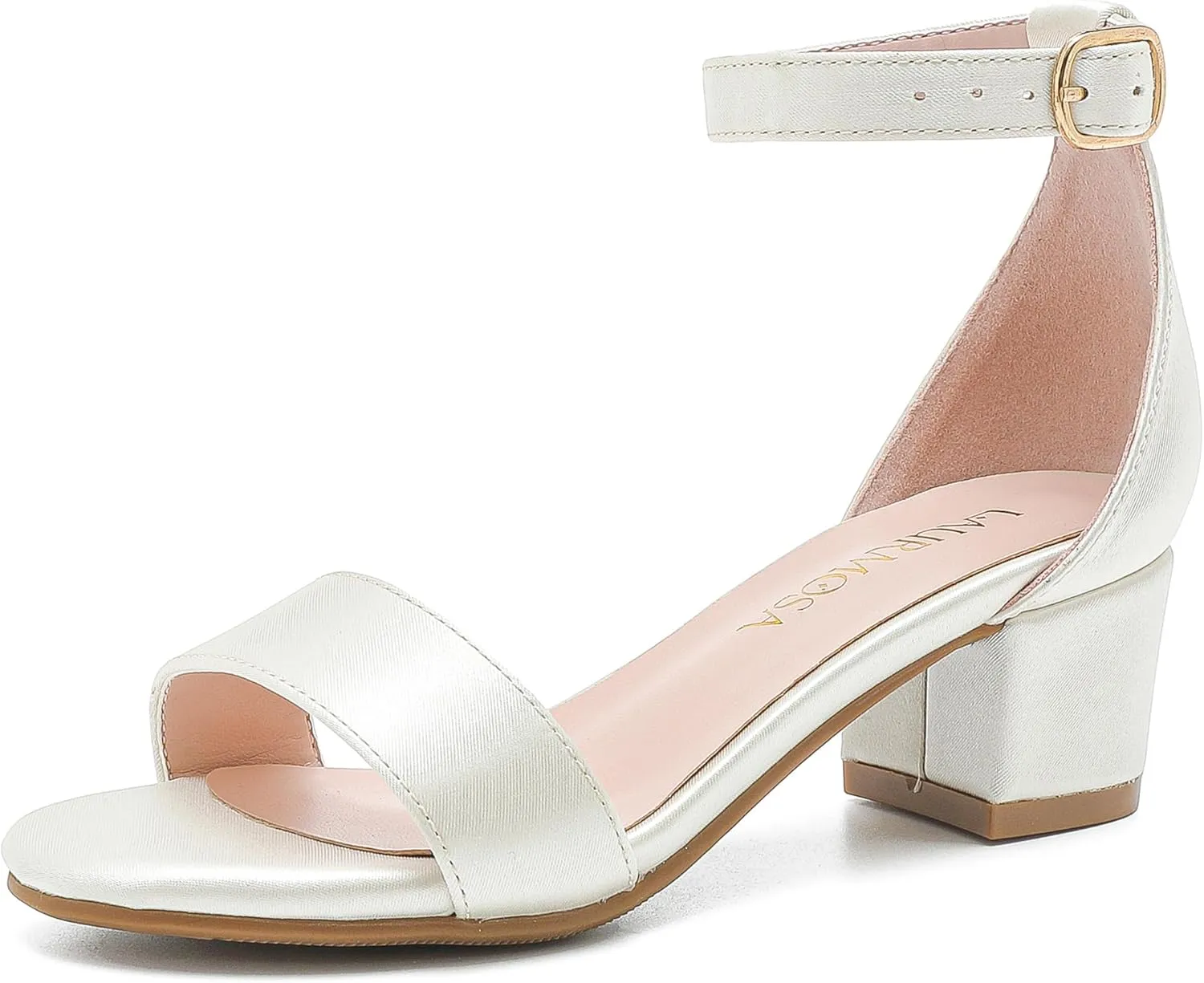 Girls High Heels Sandal for Girls Open Toe Ankle Buckle Strap Dress Shoes for Little Big Kids in Wedding Party Block Chunky Pump Sandals