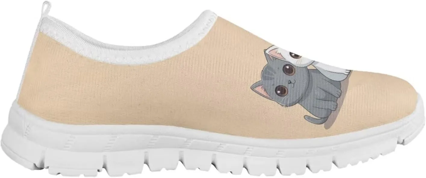 Girls Slip On Shoes Breathable Teen Girl Tennis Shoes for Outdoor Activities
