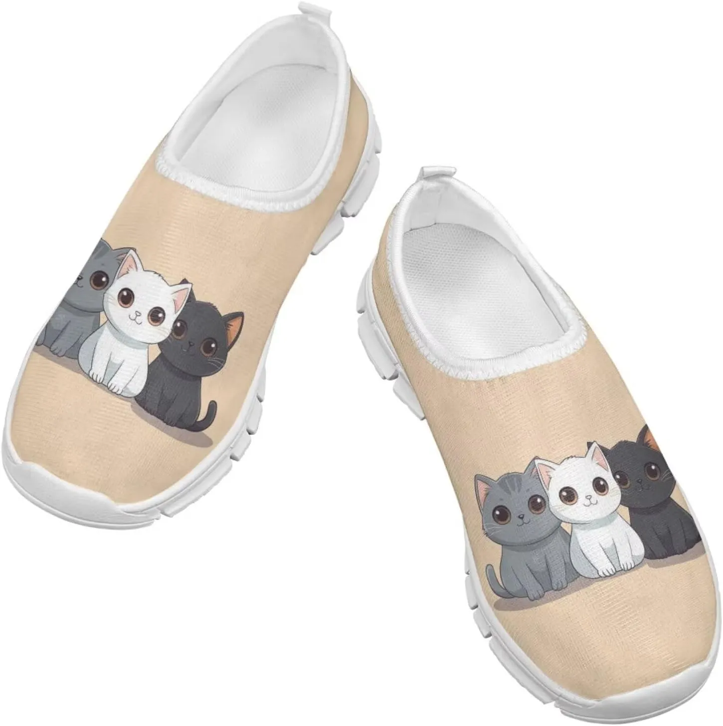Girls Slip On Shoes Breathable Teen Girl Tennis Shoes for Outdoor Activities