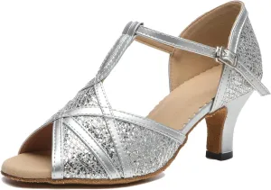 Girls Womens Latin Salsa Dance Shoes Glitter Comfortable Wedding Evening Sandals