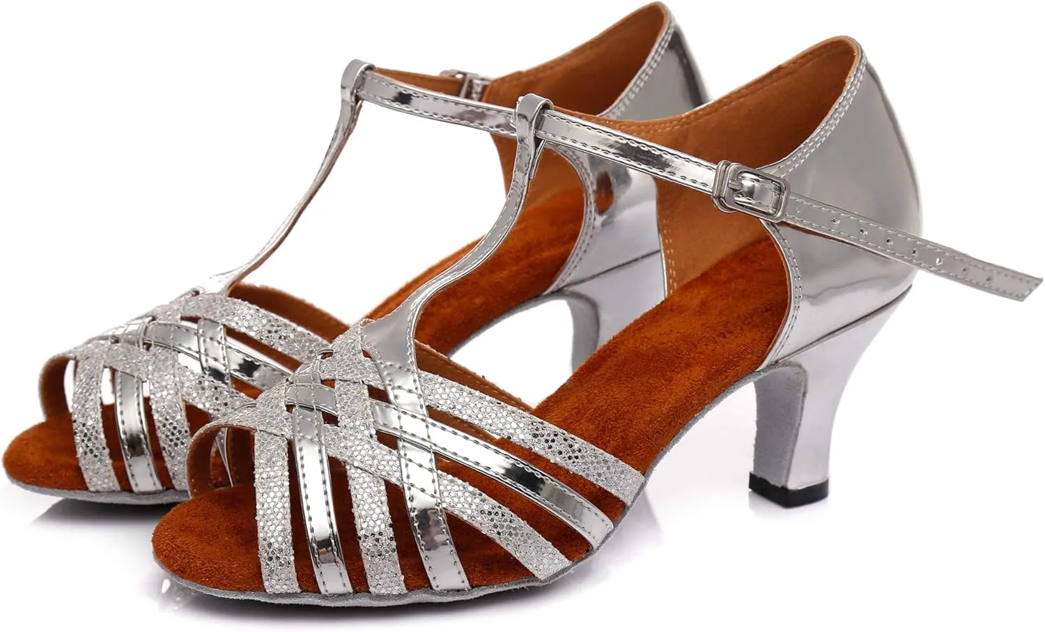 Girls Womens Latin Salsa Dance Shoes Glitter Comfortable Wedding Evening Sandals