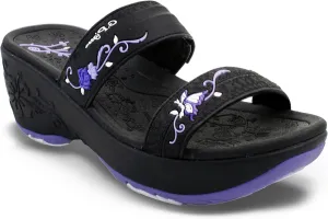 Gold Pigeon Shoes Comfortable Wedge Sandals, Women's Platform Sandals Casual Summer Beach, Heeled Wedges 2.75"