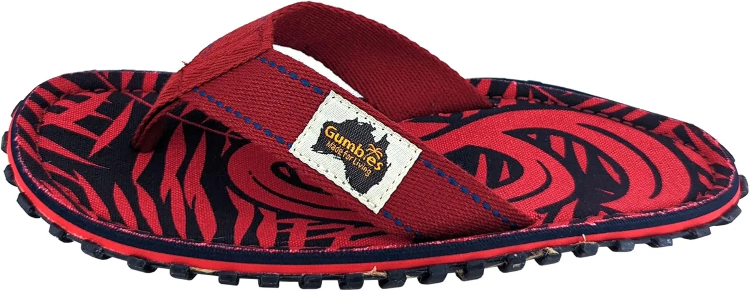 Gumbies Islander Flip-Flops | Unisex Classic Canvas Flip-Flops with Recycled Rubber Outsole & Cotton Footbed | Contoured, Lightweight & Everyday Comfortable