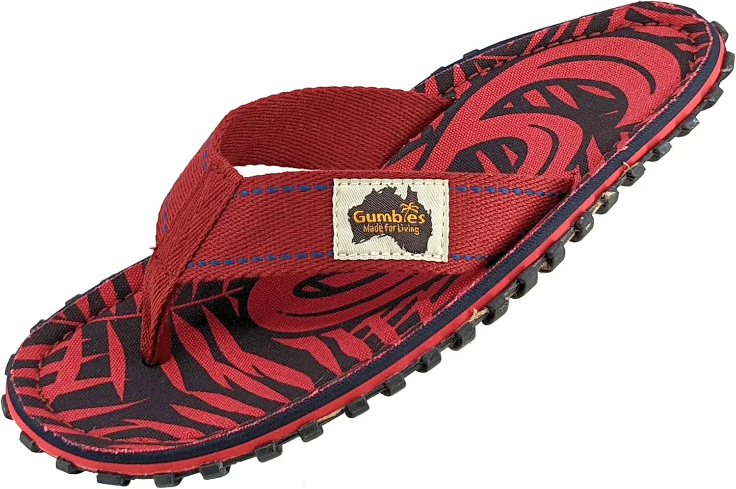 Gumbies Islander Flip-Flops | Unisex Classic Canvas Flip-Flops with Recycled Rubber Outsole & Cotton Footbed | Contoured, Lightweight & Everyday Comfortable