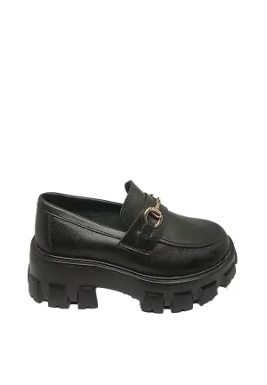 GWEN GENUINE LEATHER CHUNKY HORSEBIT LOAFER