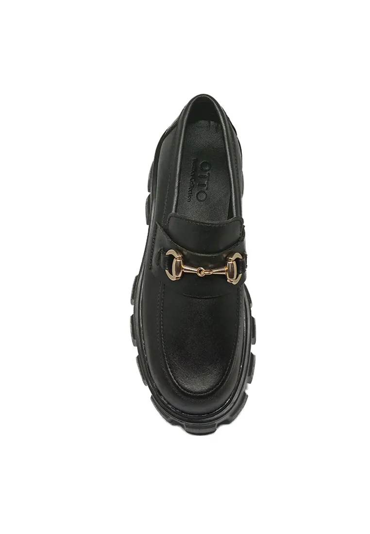 GWEN GENUINE LEATHER CHUNKY HORSEBIT LOAFER