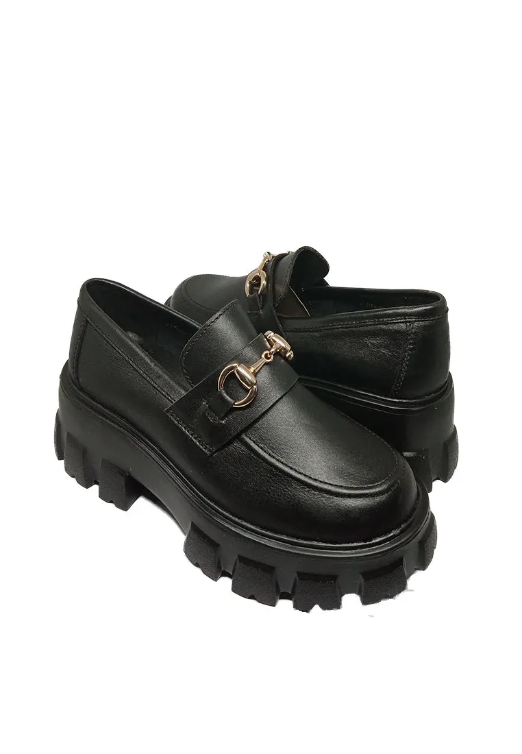 GWEN GENUINE LEATHER CHUNKY HORSEBIT LOAFER