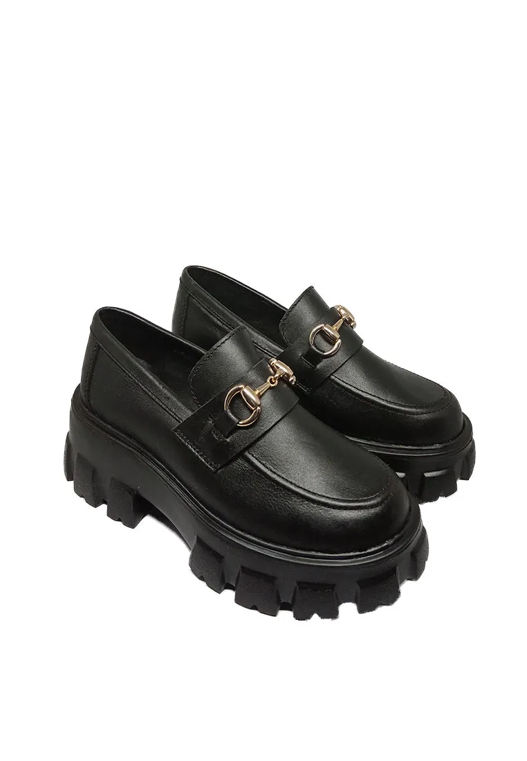 GWEN GENUINE LEATHER CHUNKY HORSEBIT LOAFER