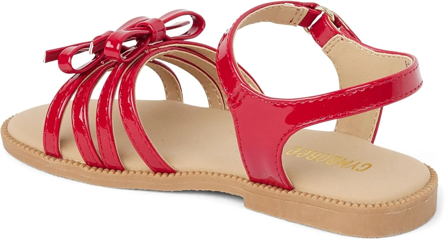 Gymboree Girl's Toddler Flat Sandal with Adjustable Ankle Strap