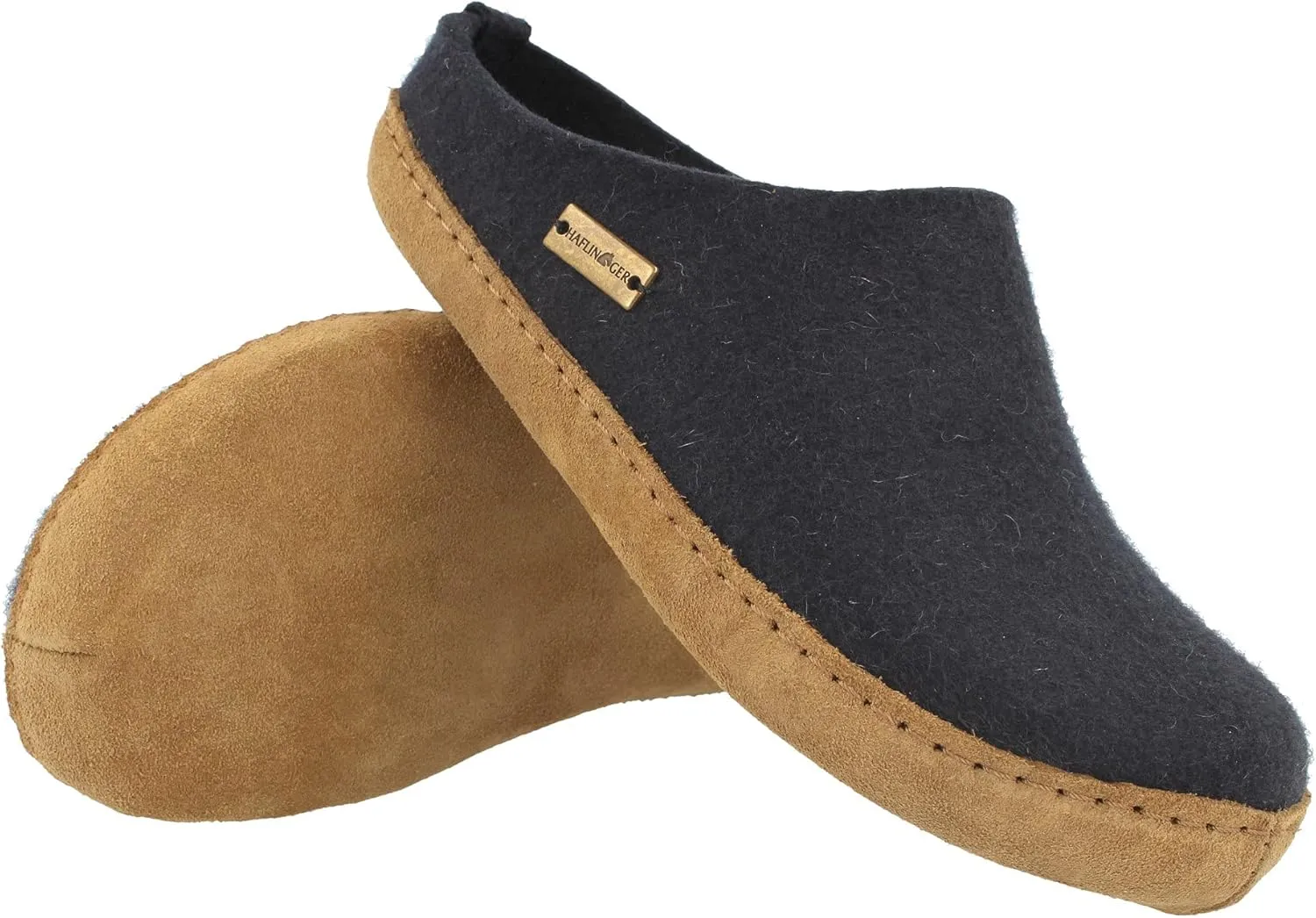 HAFLINGER Unisex Emils Wool Felt Slide Slippers