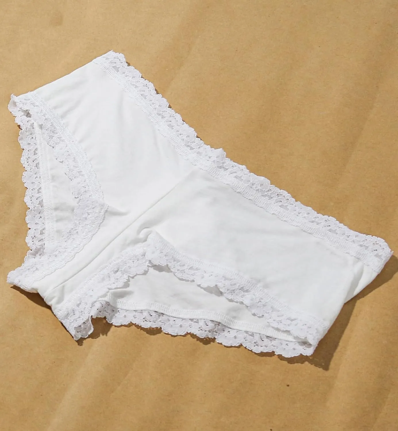 hanky panky Women's Rolled Organic Cotton Boyshort with Lace